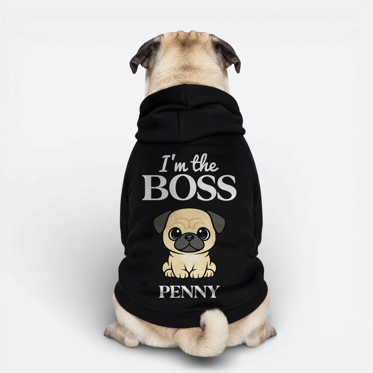 Tilly - Personalized Pug Cotton Hoodie