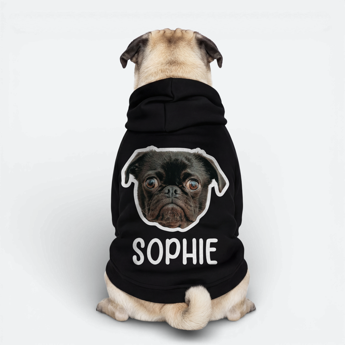 Cleo - Personalized Pug Cotton Hoodie