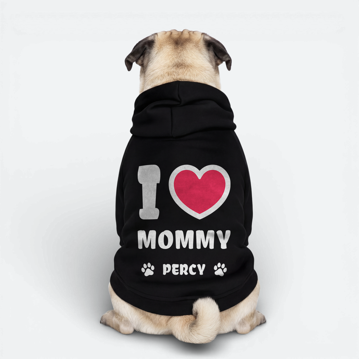 Rowan - Personalized Pug Cotton Hoodie