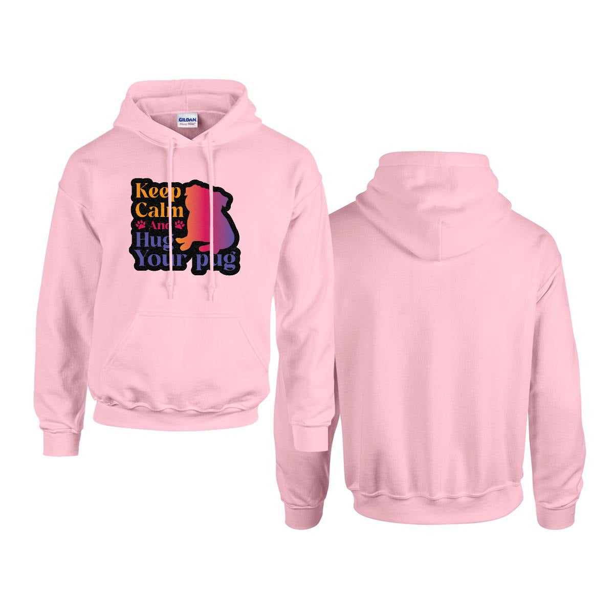 Blue  - Pug Lover Hoodie – Essential Unisex Cotton Sweatshirt
