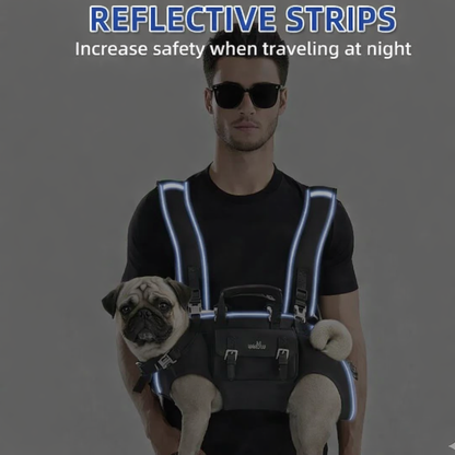 LiftEase Pug Backpack Carrier - Adjustable Support Harness Dog Carrier