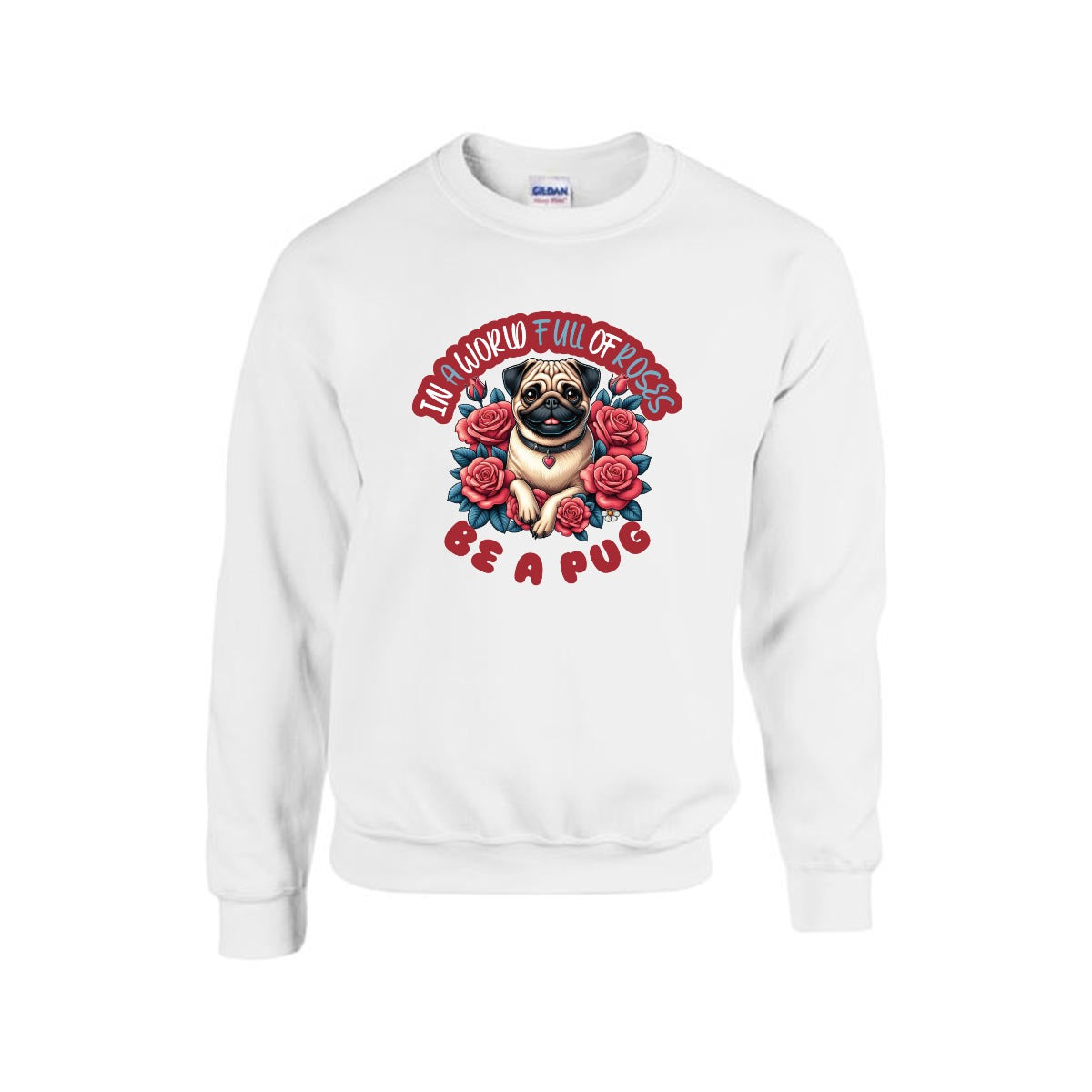 Duke - Unisex Cotton Sweater for Pug Lovers