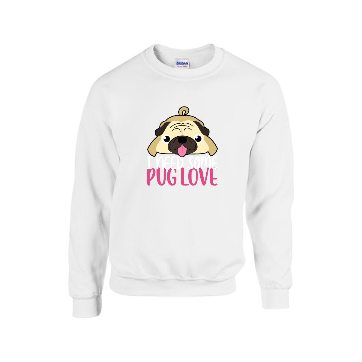 Storm - Unisex Cotton Sweater for Pug Lovers