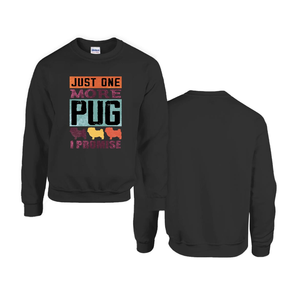 Bear - Unisex Cotton Sweater for Pug Lovers