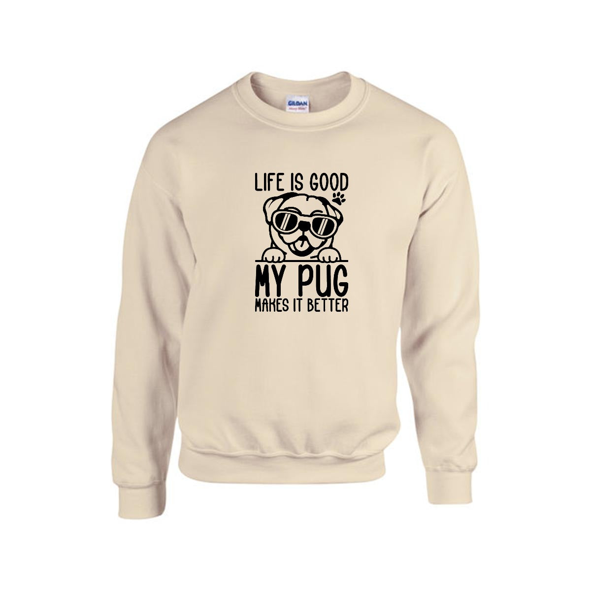 Buttercup - Unisex Cotton Sweater for Pug Lovers