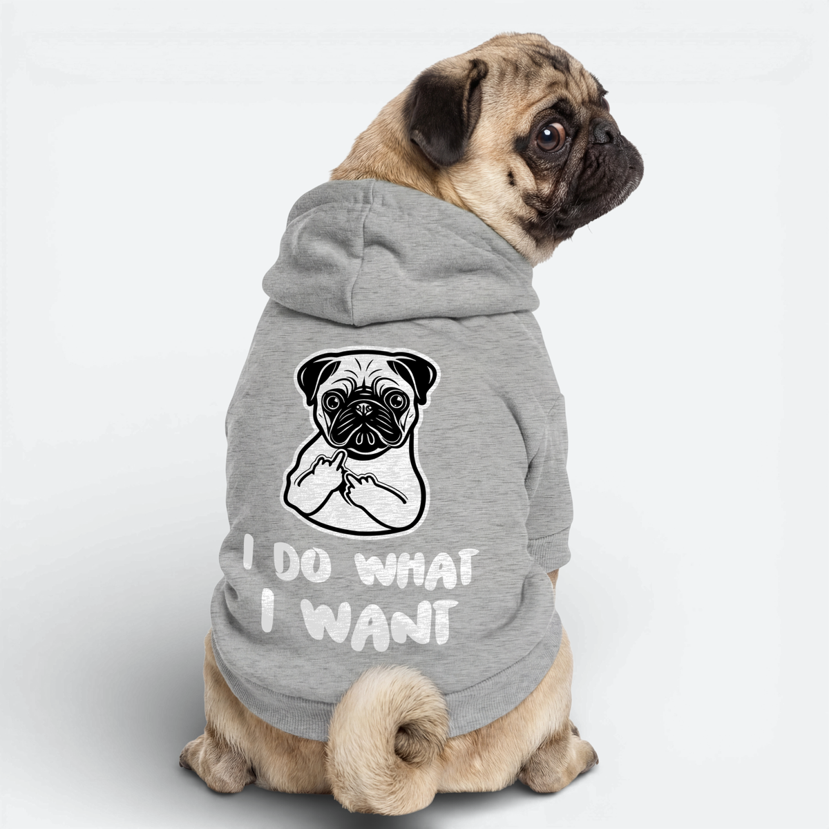 Goose - Pug Cotton Hoodie