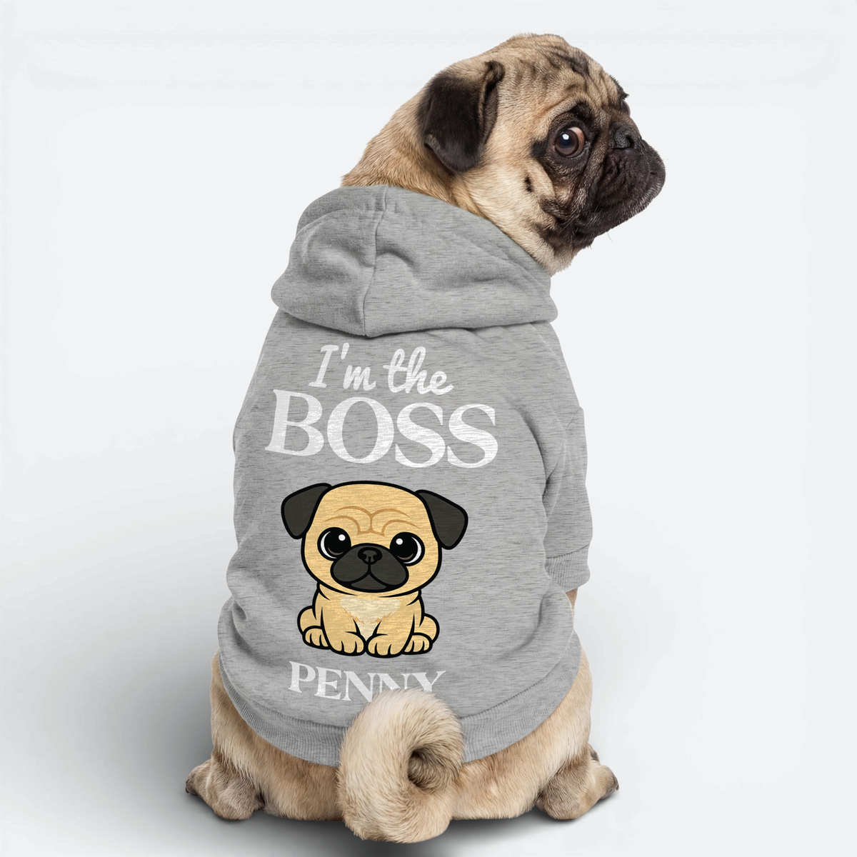 Tilly - Personalized Pug Cotton Hoodie