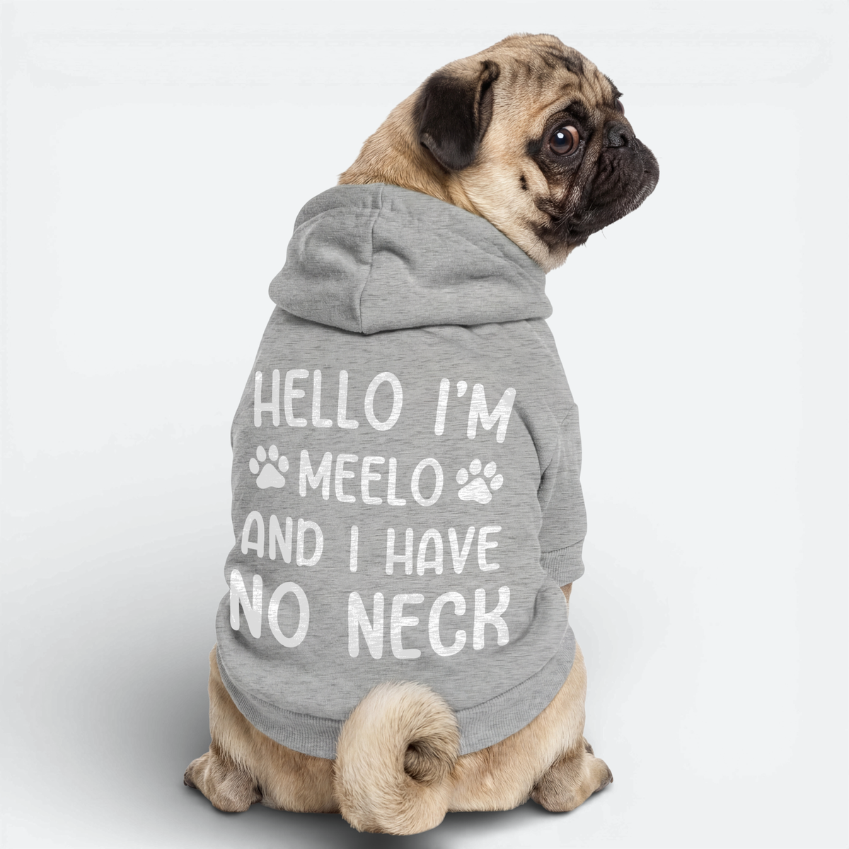 Mia - Personalized Pug Cotton Hoodie