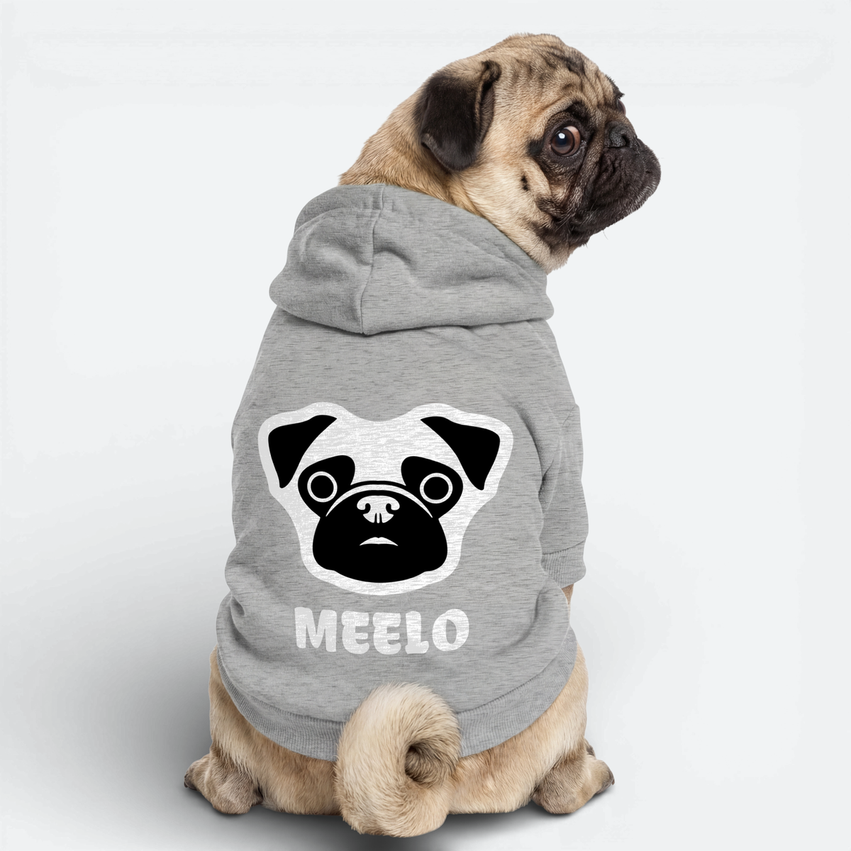 Ace - Personalized Pug Cotton Hoodie