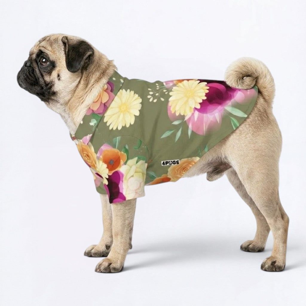 Blue - Pug Hawaiian Shirt