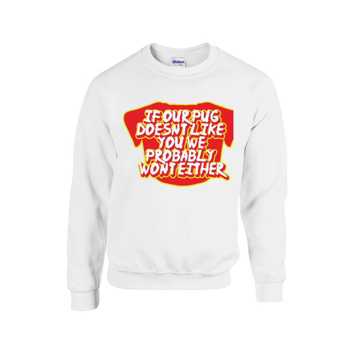 Loey - Unisex Cotton Sweater for Pug Lovers