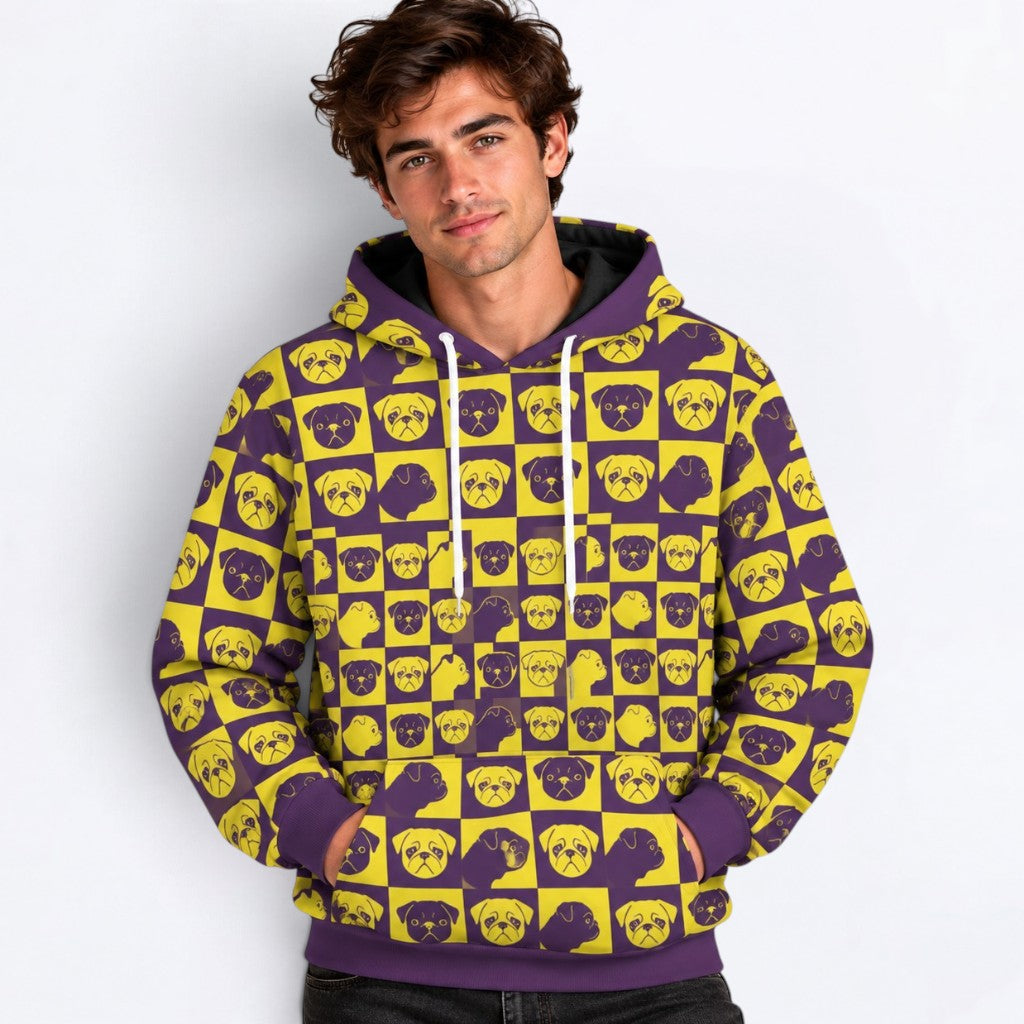 Hugo - Matching Dog & Owner Hoodie Set – All-Over Print human Sweatshirt