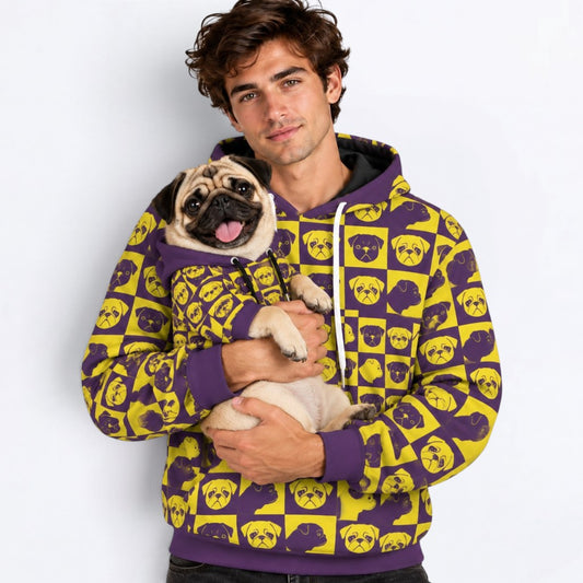 Hugo - Matching Dog & Owner Hoodie Set – All-Over Print human Sweatshirt