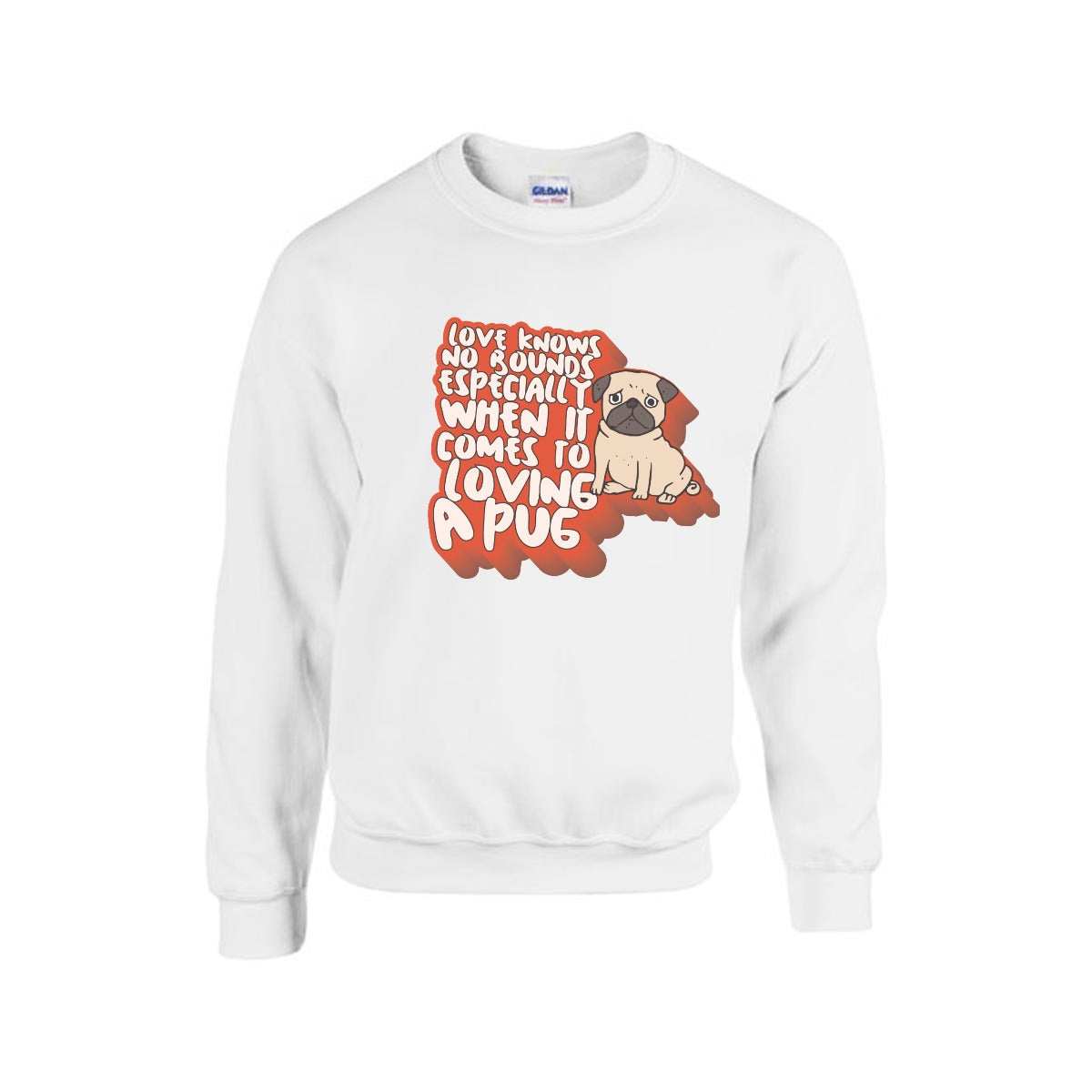 Atlas - Unisex Cotton Sweater for Pug Lovers