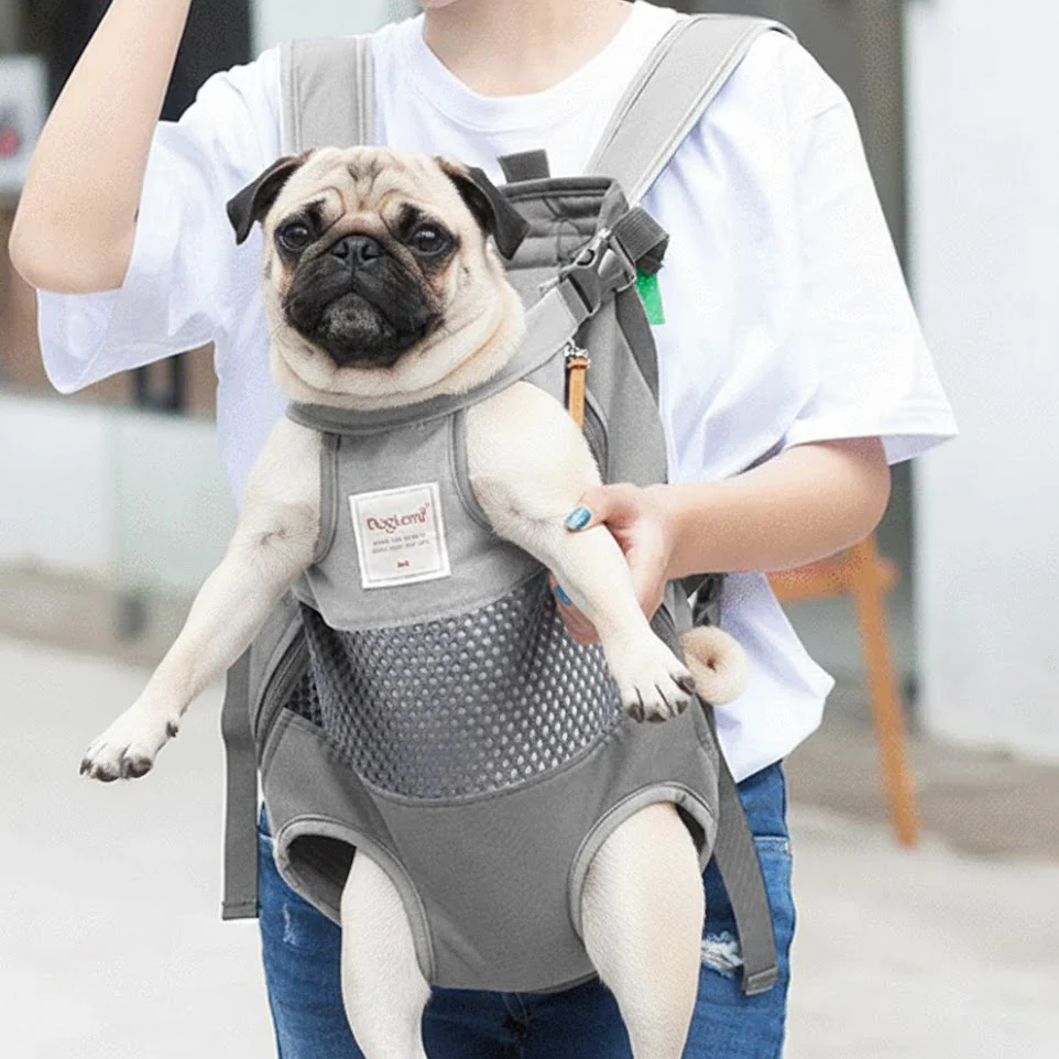 PawVent Pug Backpack Carrier – Breathable Front Back Carry Dog Backpack