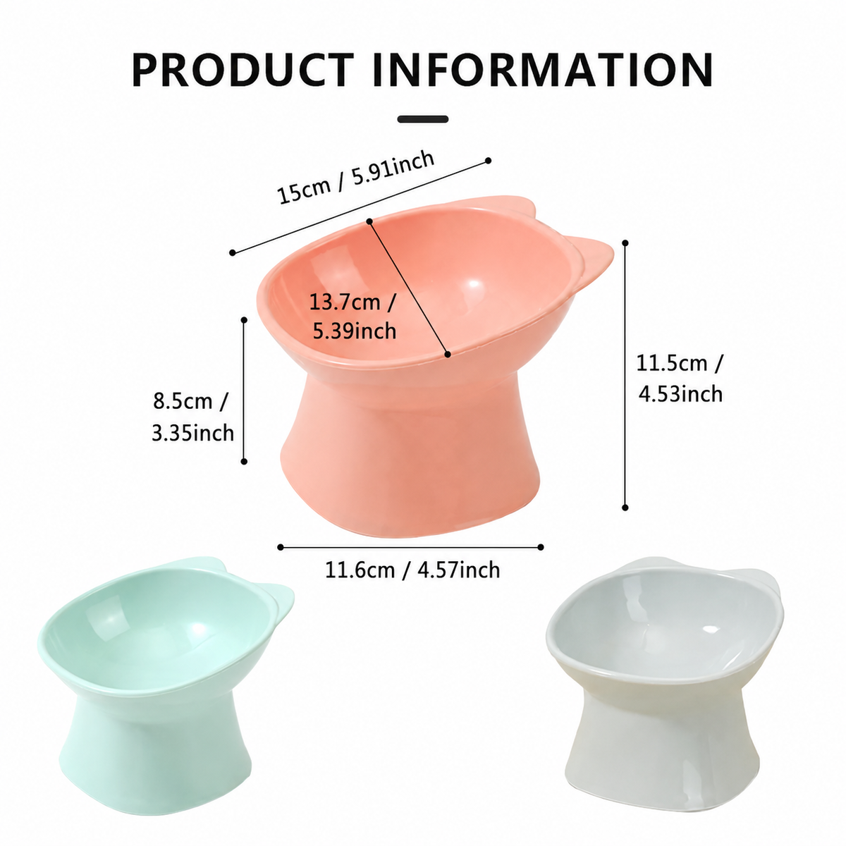 Pawtilt Pug Food Bowl – 45° Tilted Neck Protector Feeding Dish for Dogs