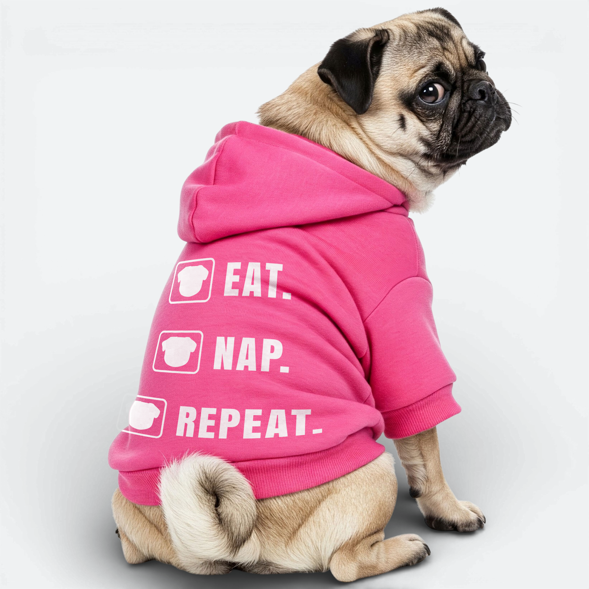 Layla - Pug Cotton Hoodie