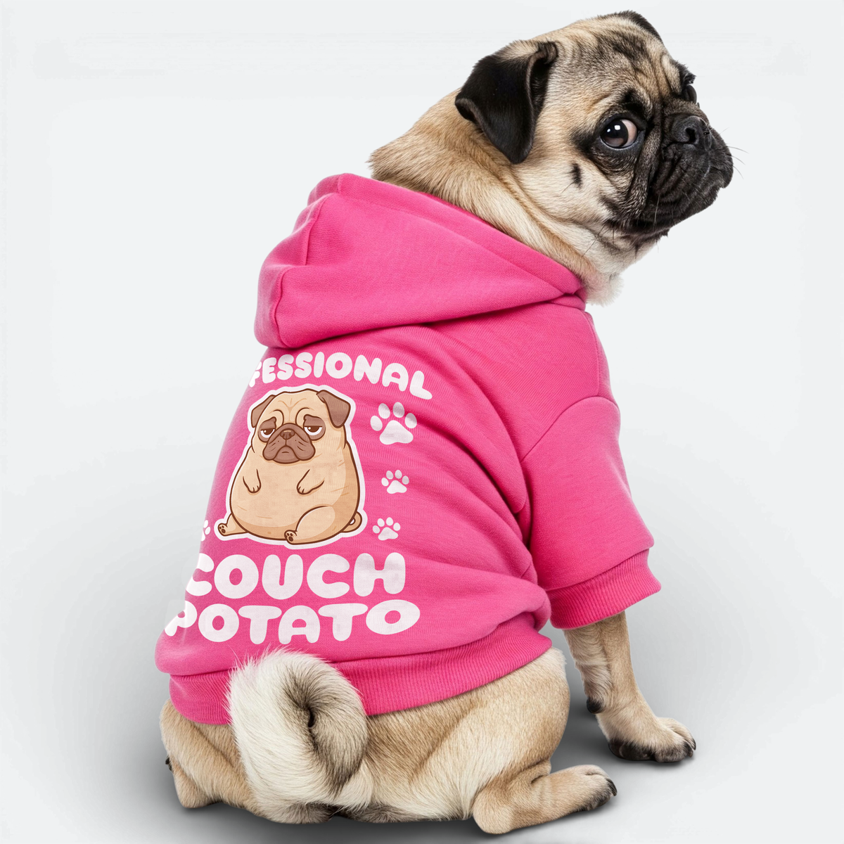 Blake - Pug Cotton Hoodie