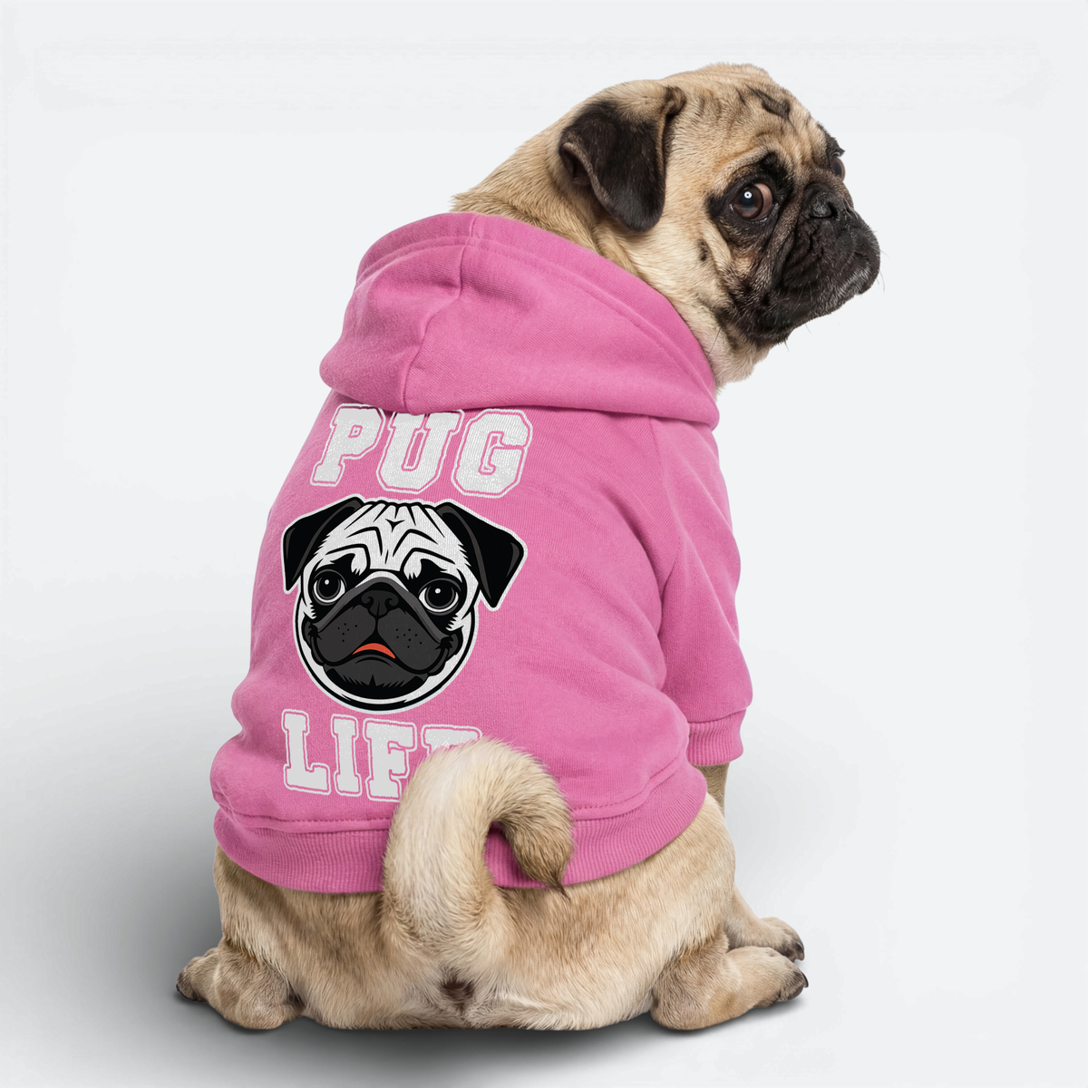 Belle - Pug Cotton Hoodie