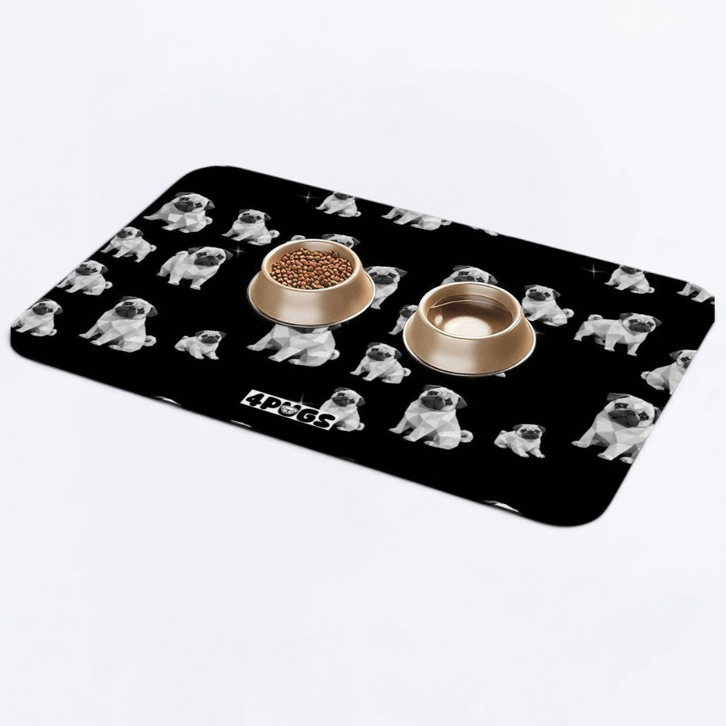 BLue - Premium Leather Dog Food Mat
