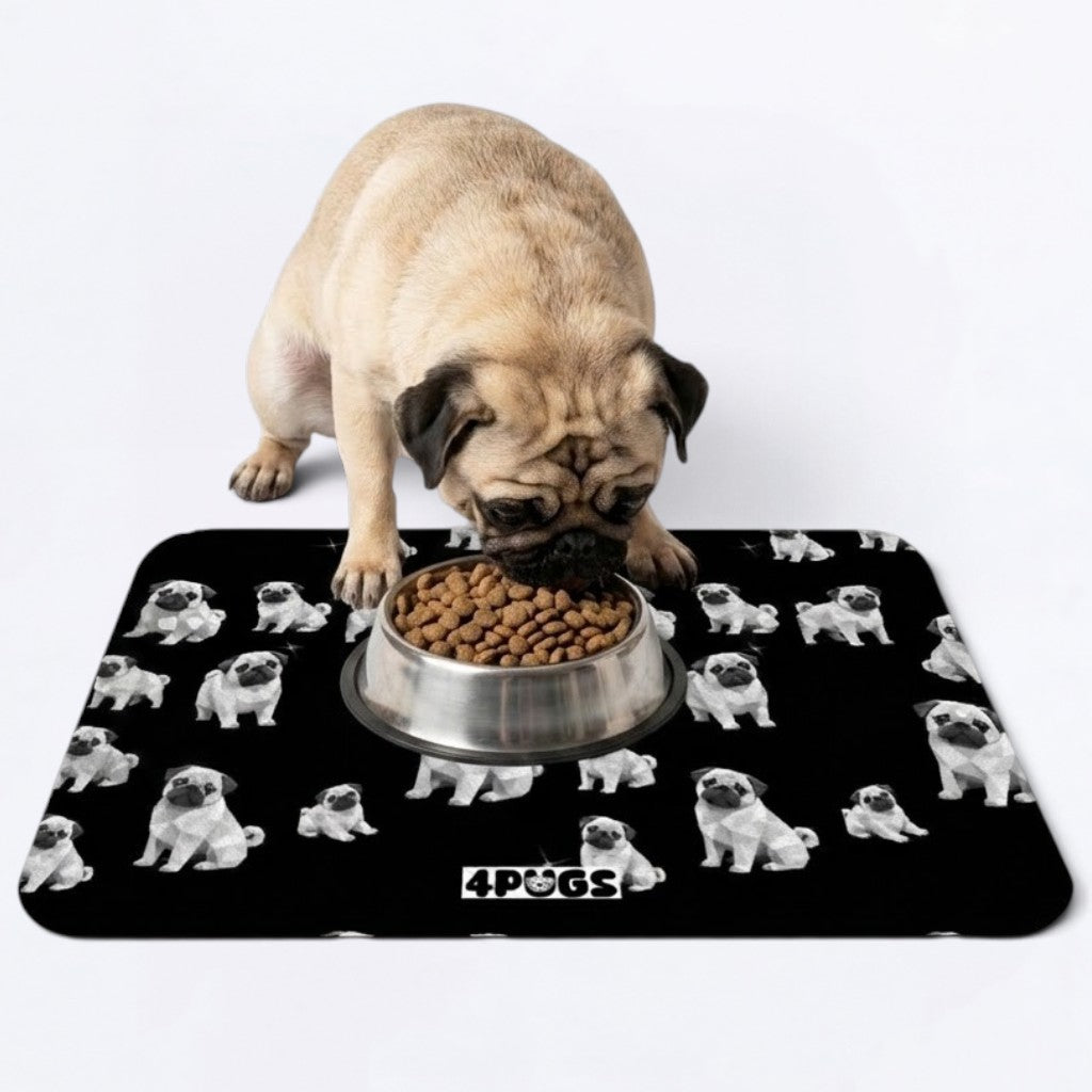 BLue - Premium Leather Dog Food Mat