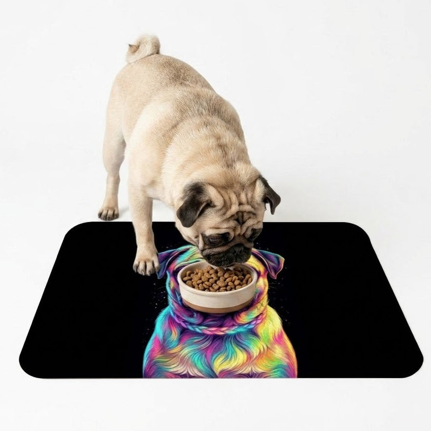 Bear  - Premium Leather Dog Food Mat