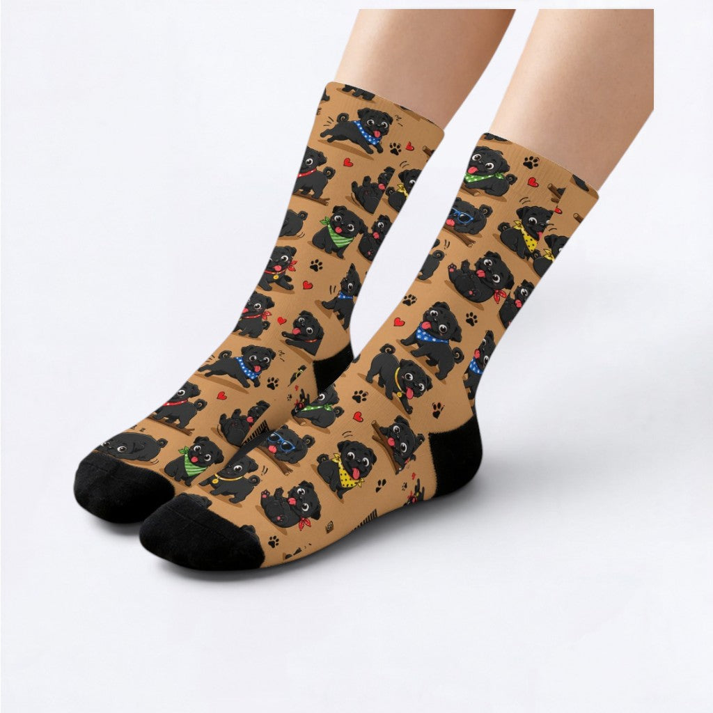 Nala  - Funny Pug Socks | Unisex Crew Socks