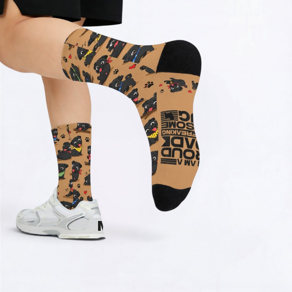 Nala  - Funny Pug Socks | Unisex Crew Socks