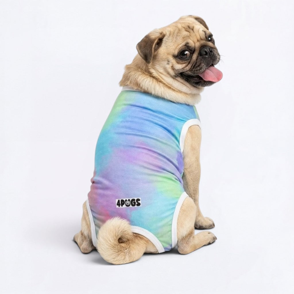 Peach - Pug Surgery Recovery Suit