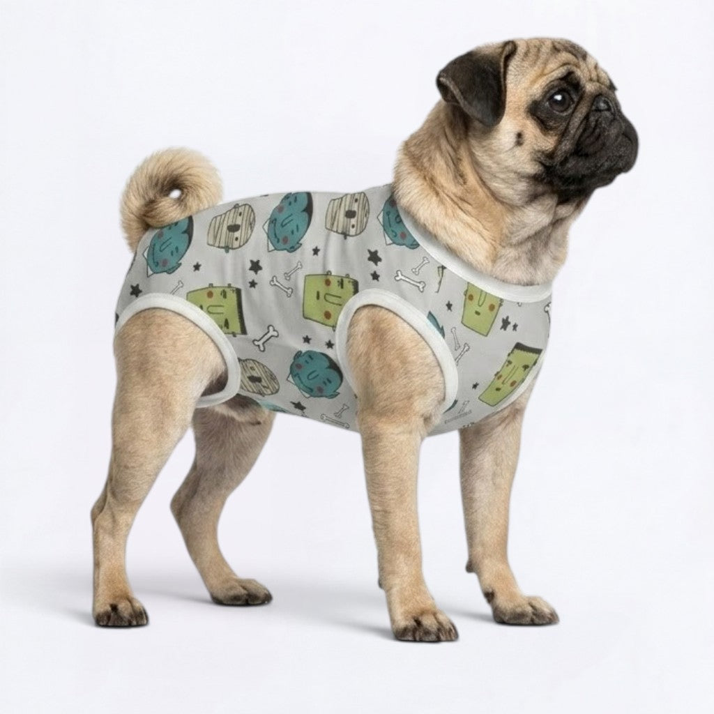 Ghost - Pug Surgery Recovery Suit