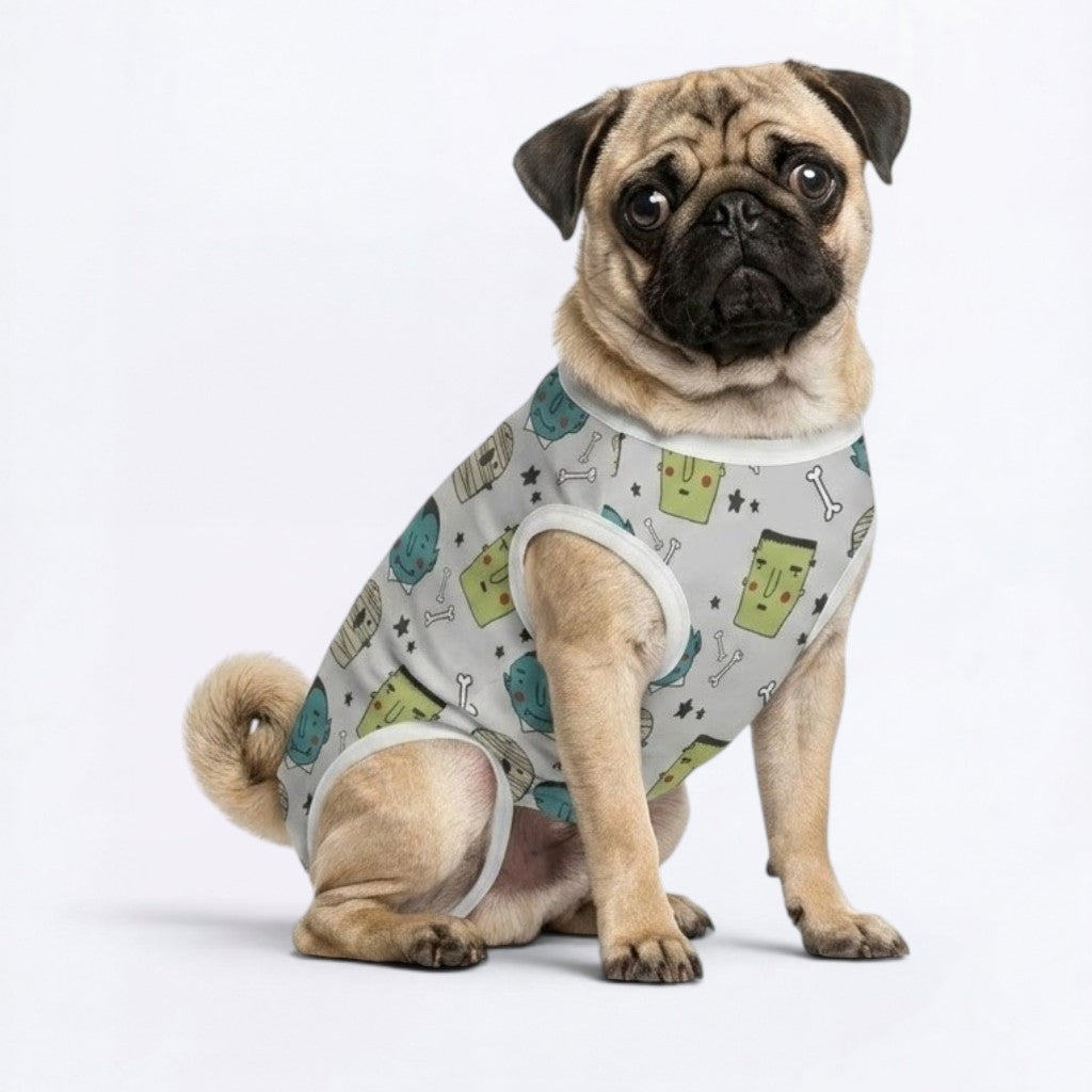 Ghost - Pug Surgery Recovery Suit