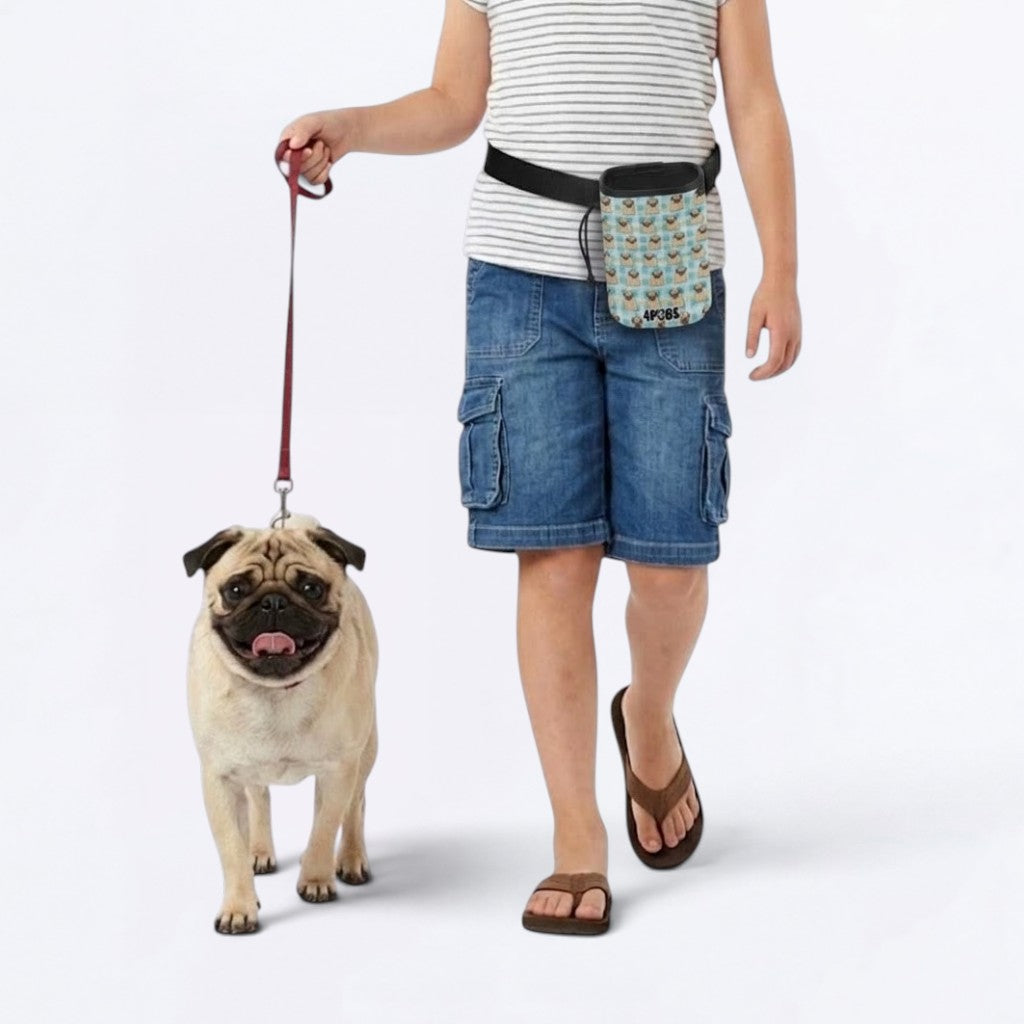 Roxy - Pug Treat Training Pouch | Portable Bait Bag with Waist Clip