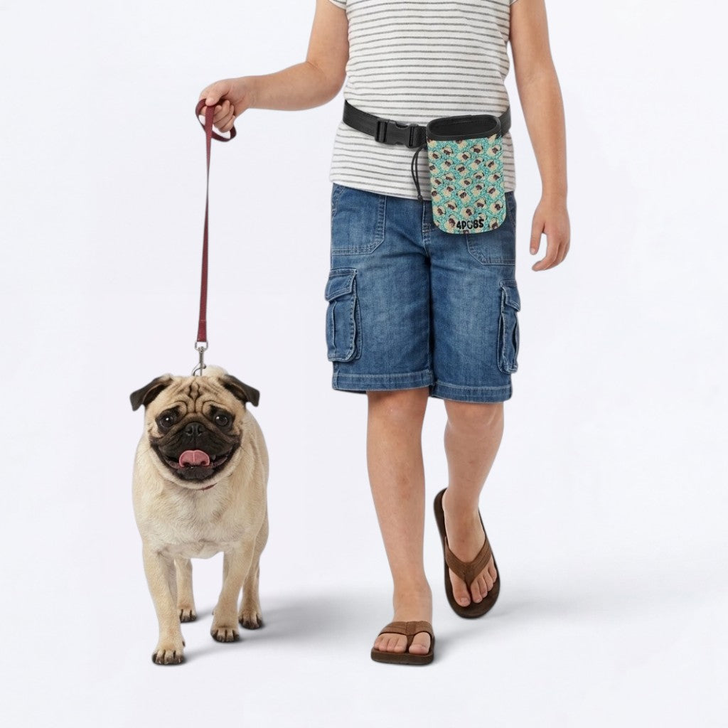Rosie - Pug Treat Training Pouch | Portable Bait Bag with Waist Clip