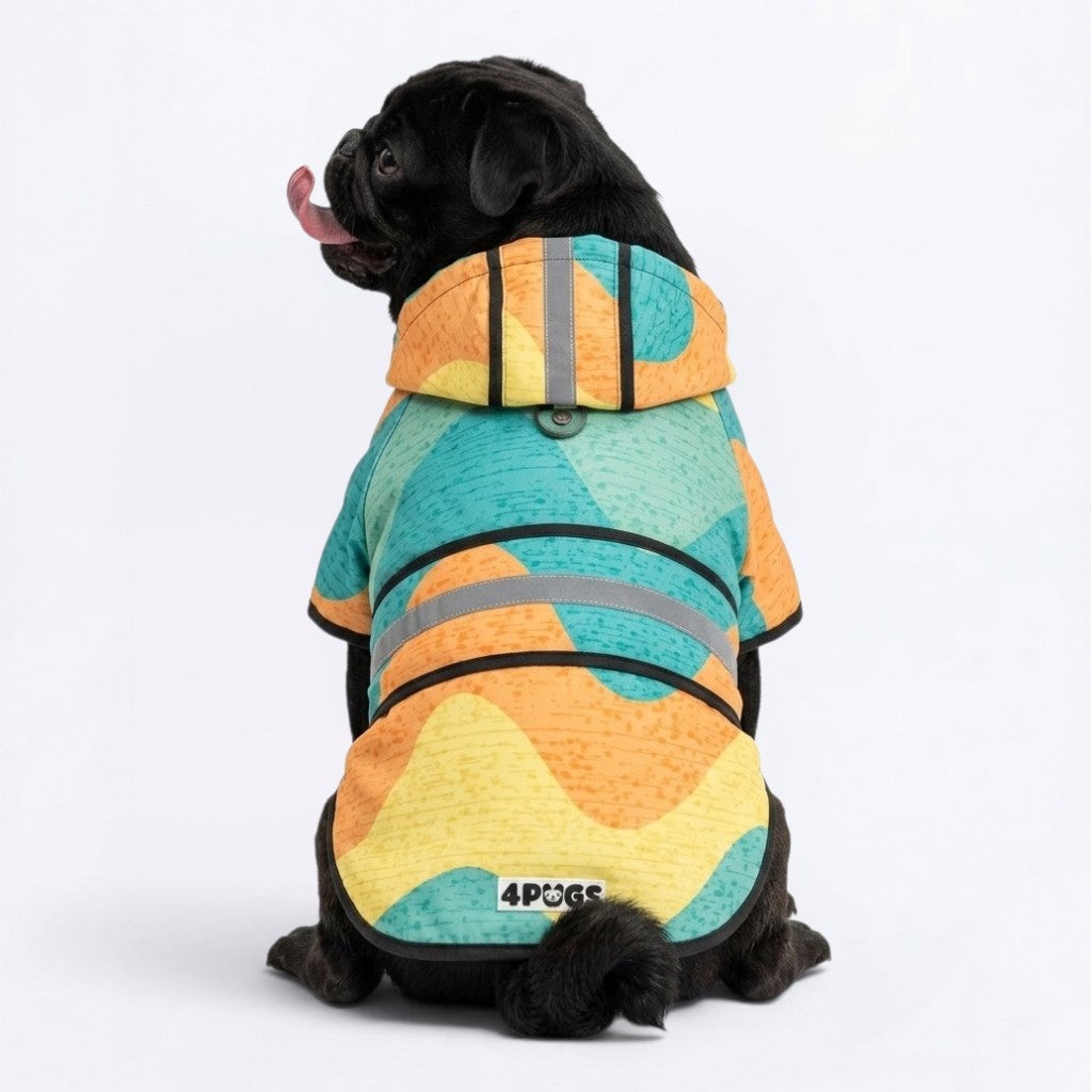 Onyx  - Reflective Pug Poncho