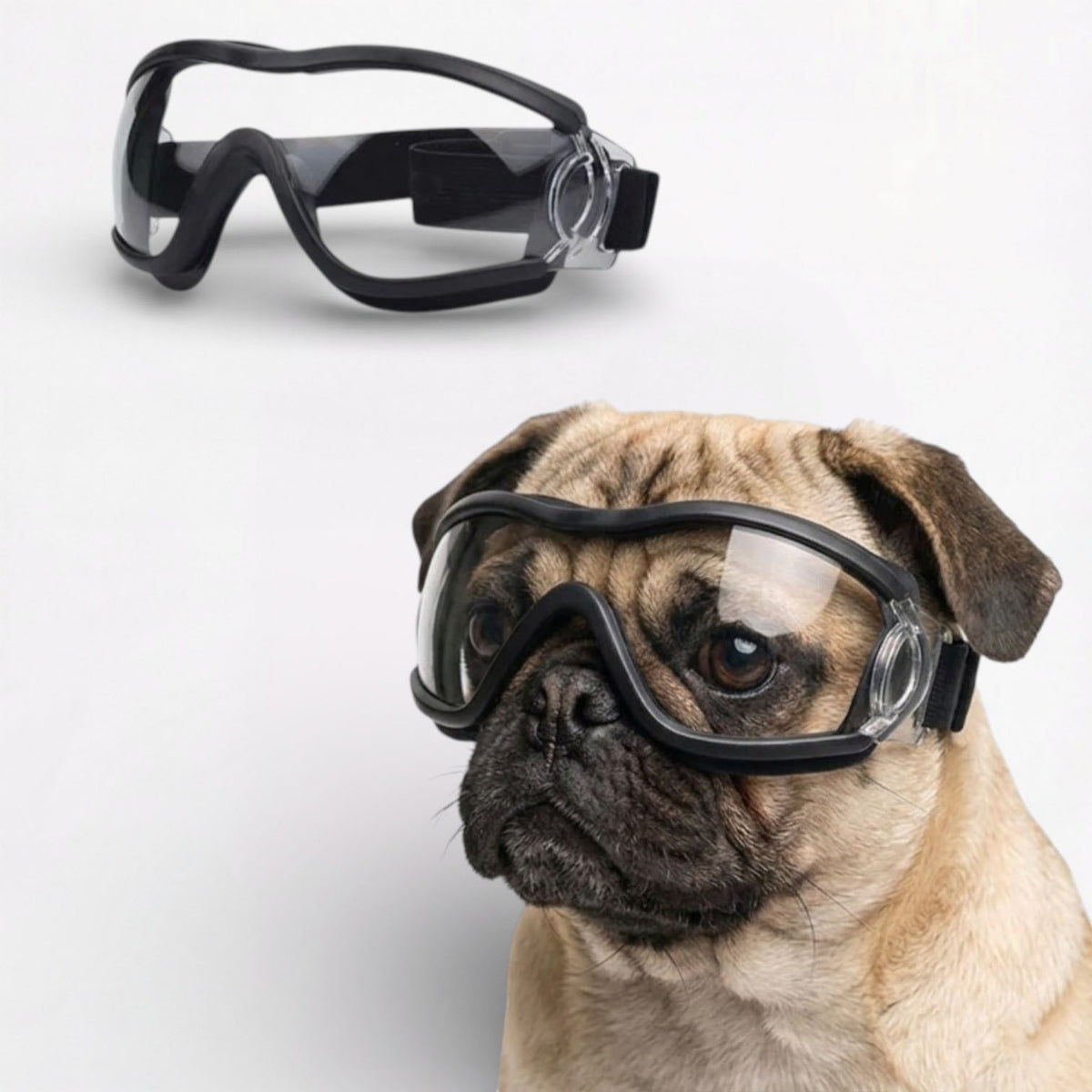 ShadePup Pug Goggles – Windproof UV Protection Dog Sunglasses