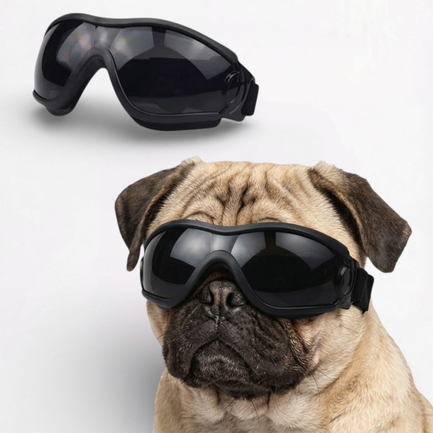 ShadePup Pug Goggles – Windproof UV Protection Dog Sunglasses