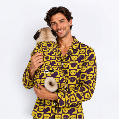 Theo - Matching Dog Pajamas | Soft Stretchy Pet Onesie Sleepwear.