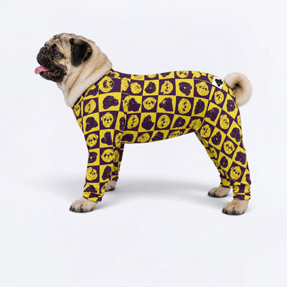 Theo - Matching Dog Pajamas | Soft Stretchy Pet Onesie Sleepwear.