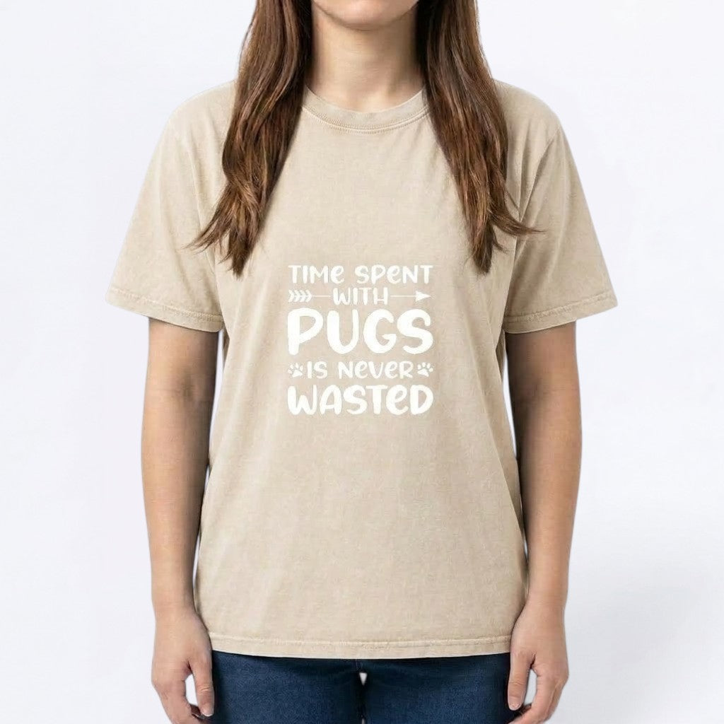 Pearl  - Snow Washed Pug T-Shirt – Oversized Heavyweight Cotton