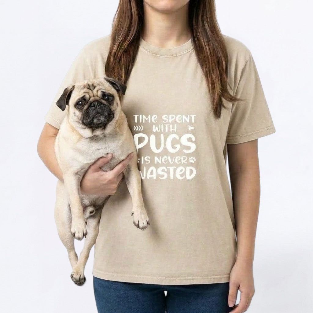 Pearl  - Snow Washed Pug T-Shirt – Oversized Heavyweight Cotton