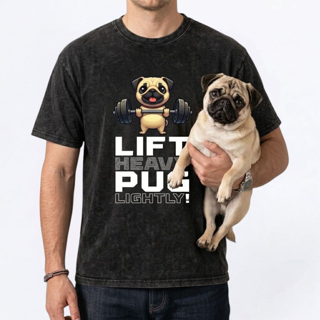 Tilly  - Snow Washed Pug T-Shirt – Oversized Heavyweight Cotton