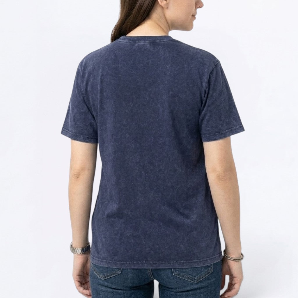 Blossom  - Snow Washed Pug T-Shirt – Oversized Heavyweight Cotton