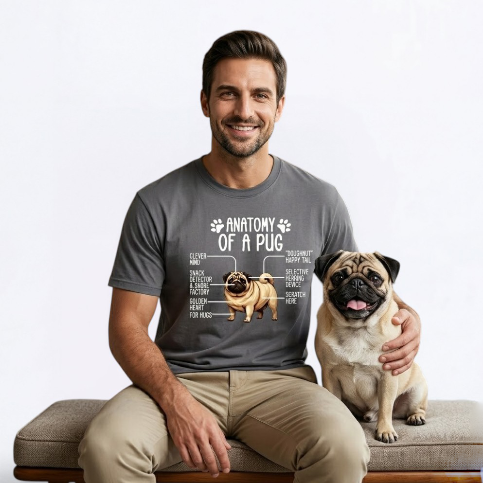 Cleo - Unisex Pug T-Shirt – Premium Cotton Dog Lover Tee