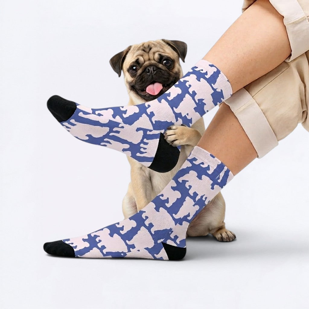 Bronx - Funny Pug Socks | Unisex Crew Socks