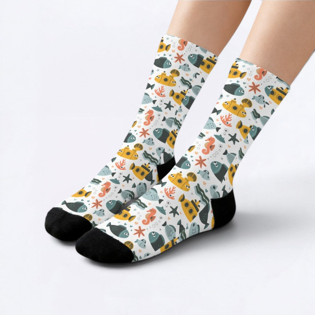Rocky - Funny Pug Socks | Unisex Crew Socks