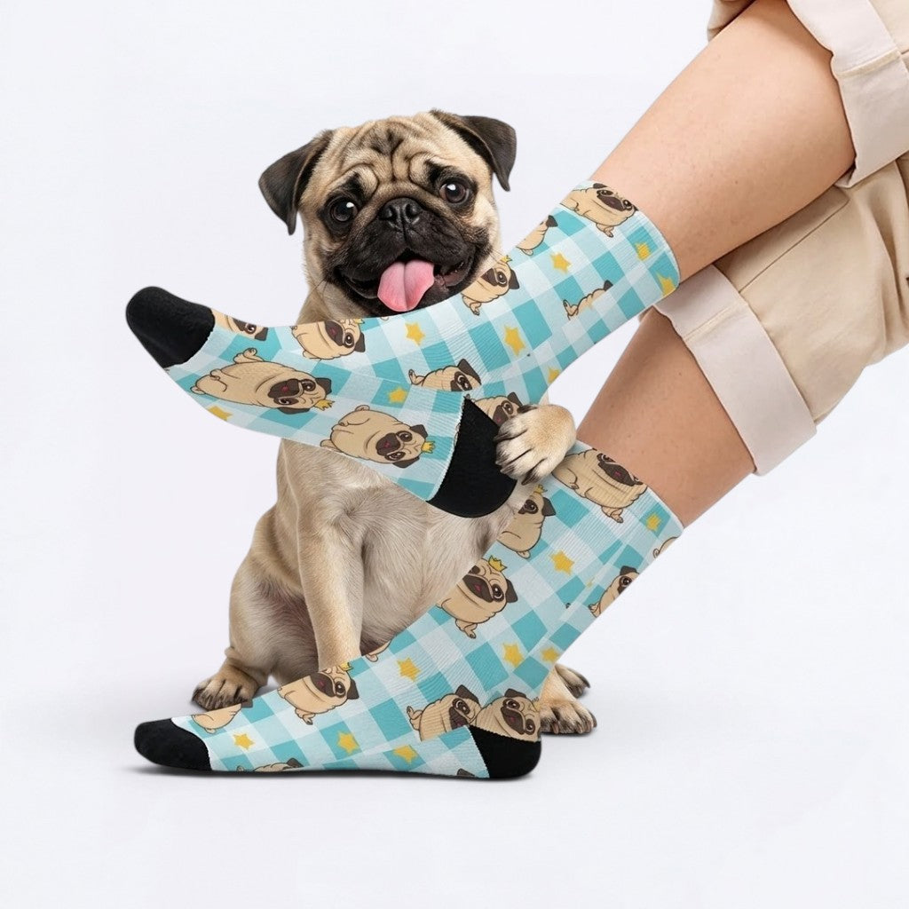 Pumpkin  - Funny Pug Socks | Unisex Crew Socks