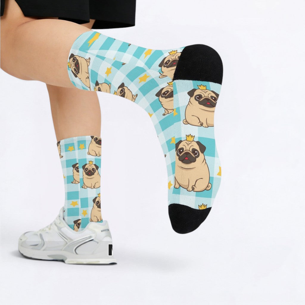 Pumpkin  - Funny Pug Socks | Unisex Crew Socks