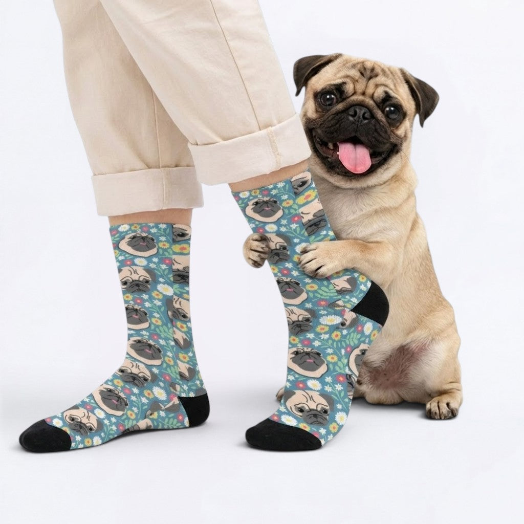 Buttercup  - Funny Pug Socks | Unisex Crew Socks