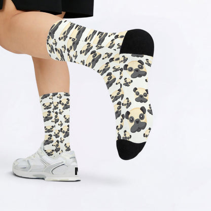 Rex  - Funny Pug Socks | Unisex Crew Socks
