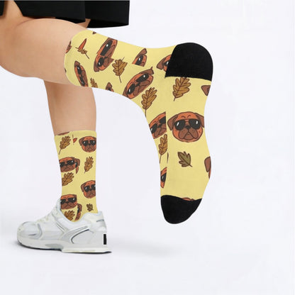 Zoey - Funny Pug Socks | Unisex  Crew Socks